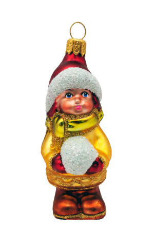 dziewczynka za śnieżką